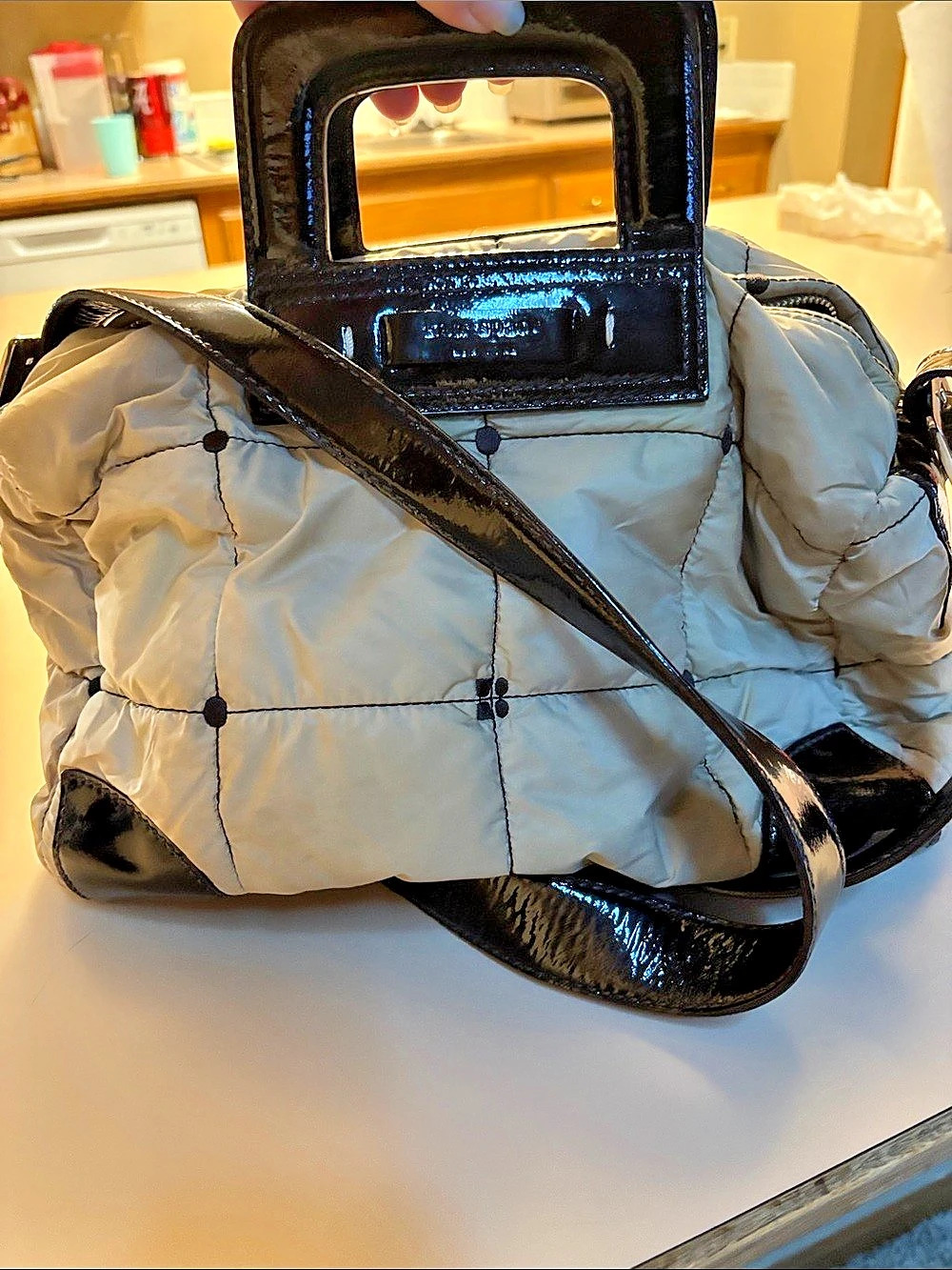 Kate Spade Chamonix Olivia Quilted Shoulder Bag Cream & Chocolate